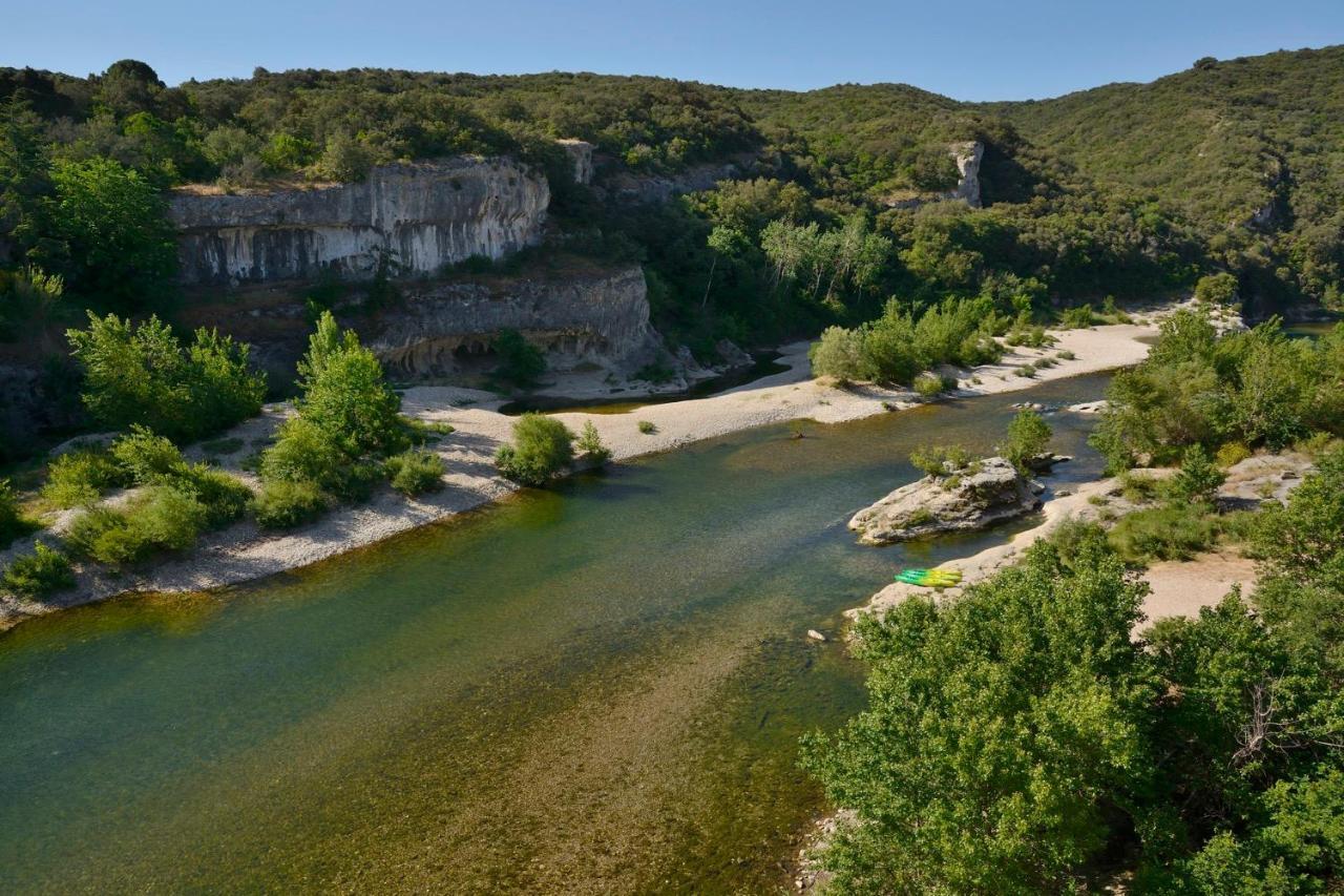 Hotel Restaurant Le Gardon - Pont du Gard Collias Extérieur photo